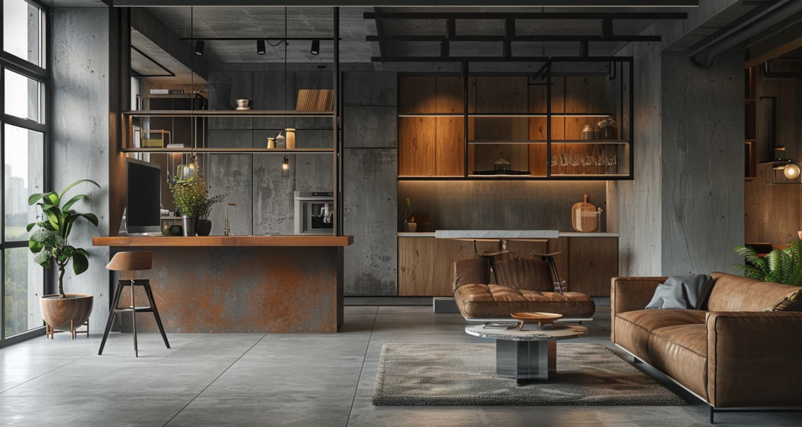 estilo decorativo industrial