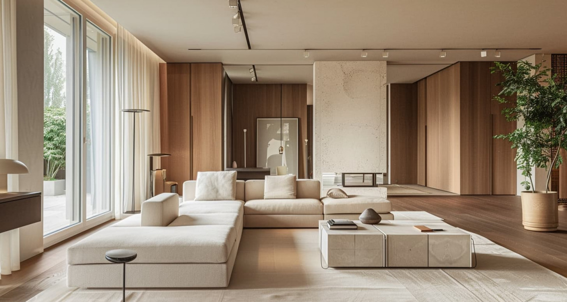 salón rústico moderno