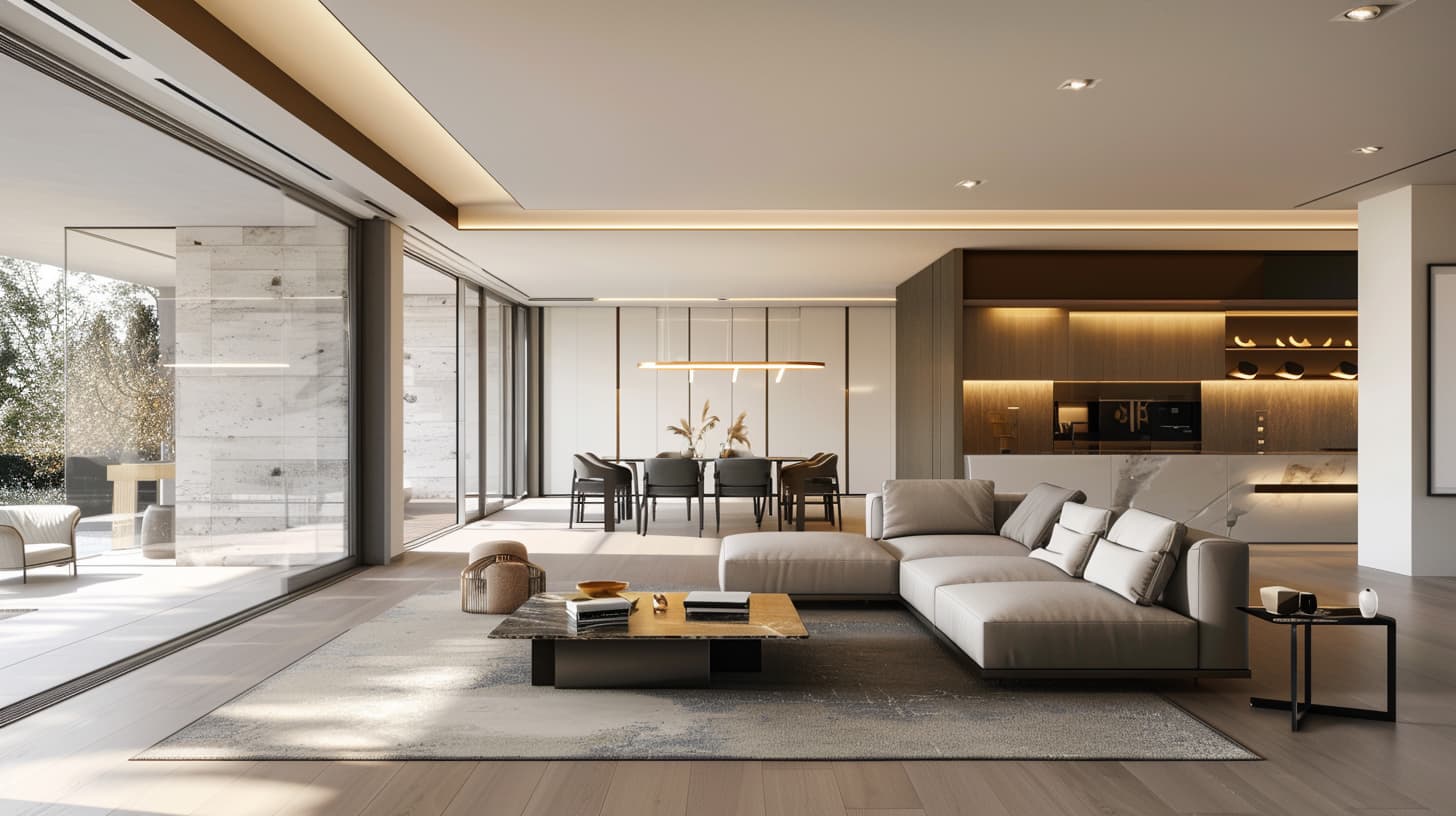 salón rectangular dos ambientes