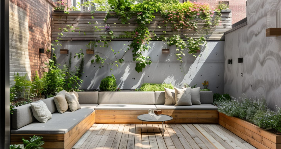 decoracion patio interior