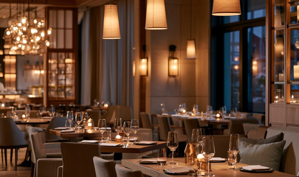 iluminación para restaurantes pequeños